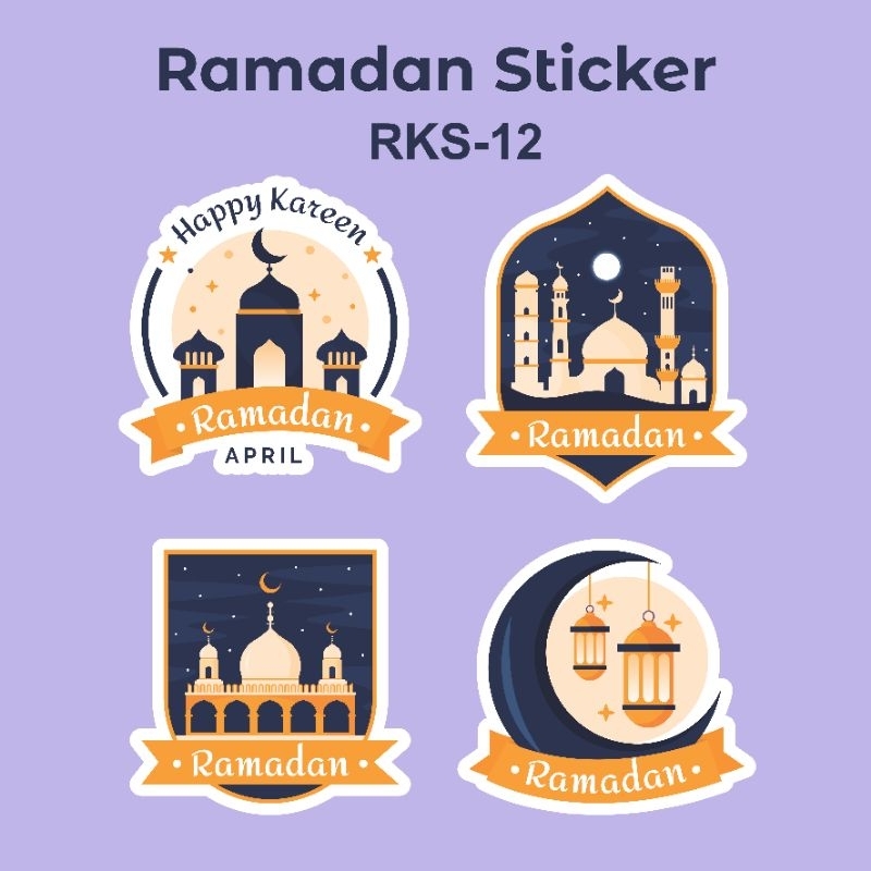 Jual Stiker Pola Ramadhan Kareem Waterproof Custom Sticker Segel Toples