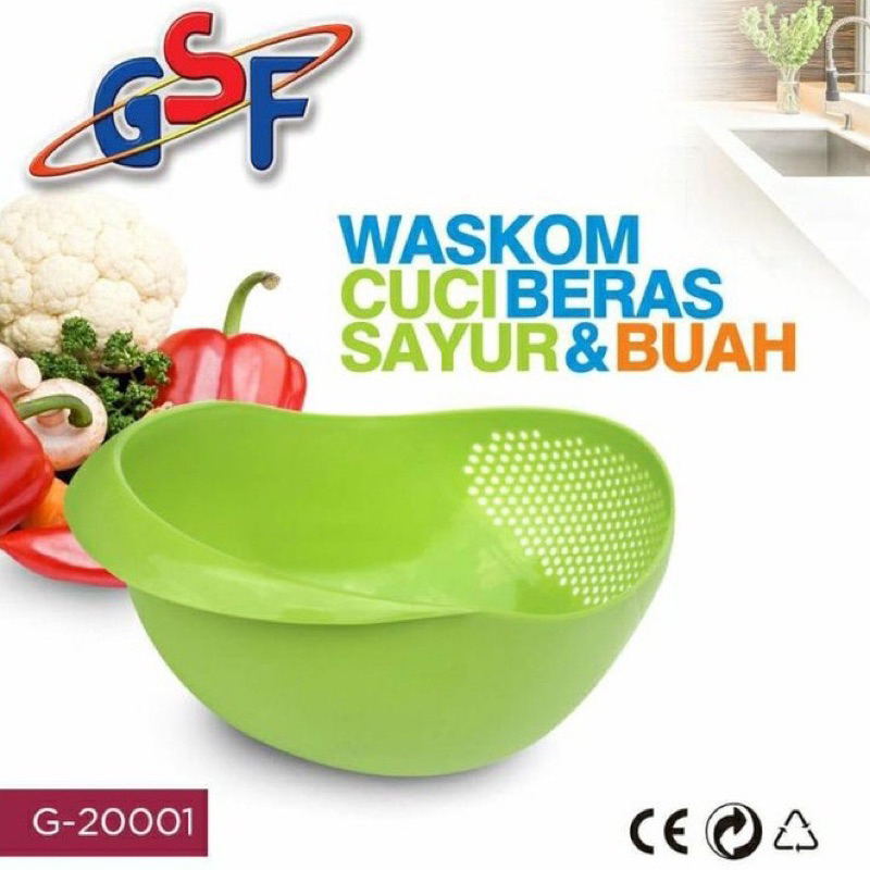 Jual Wadah Baskom Cuci Beras Sayur Buah Serbaguna GSF 2901 Tempat Buah