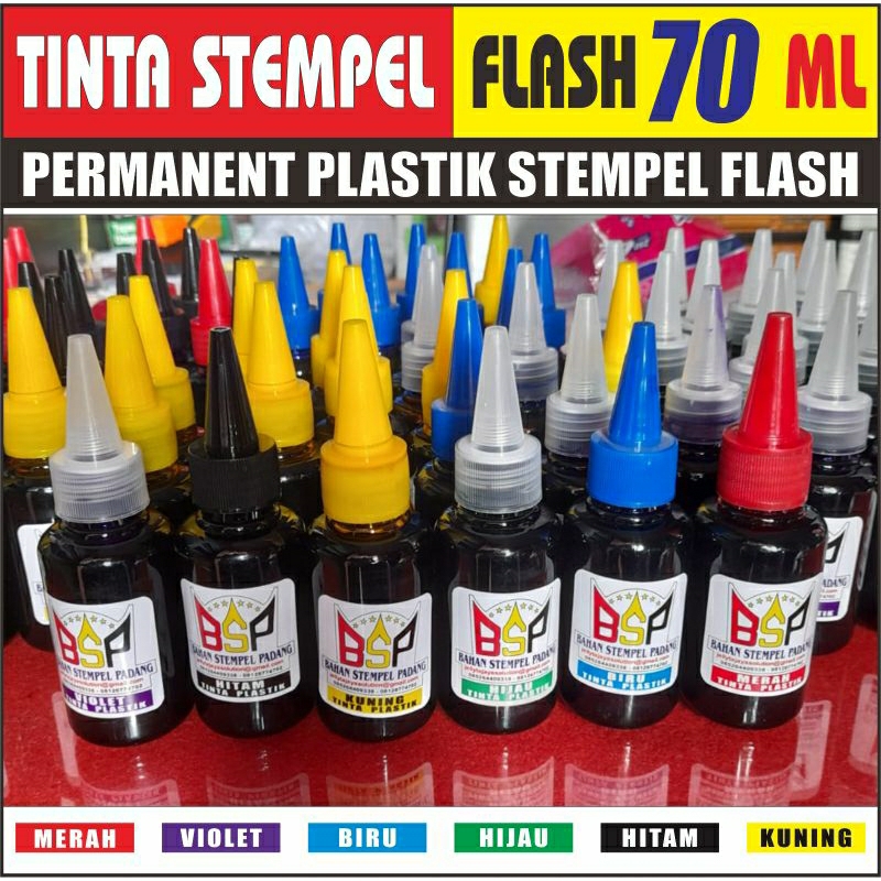 Jual Tinta Stempel Flash Permanen Plastik Ml Shopee Indonesia