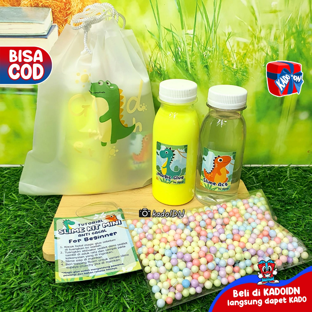 Jual Slime Kit Dino Series By Kadokado Idn Shopee Indonesia