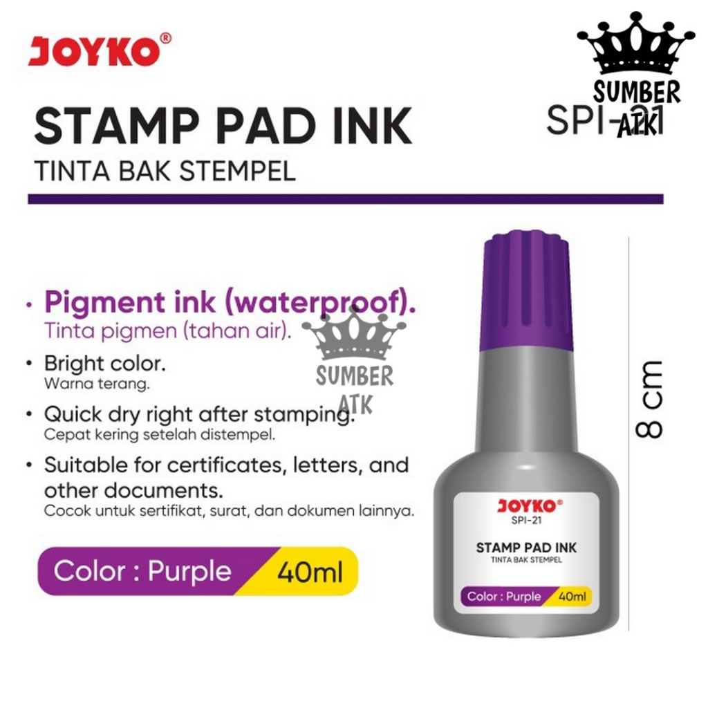 Jual Stamp Pad Ink Tinta Bak Stempel Refill Tinta Stempel Joyko Stamp