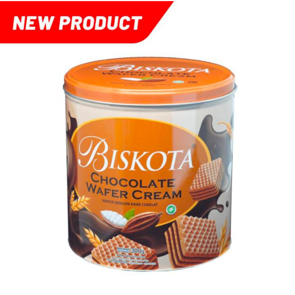 Jual Biskota Chocolate Wafer Cream Gr Karton Isi Kaleng Shopee