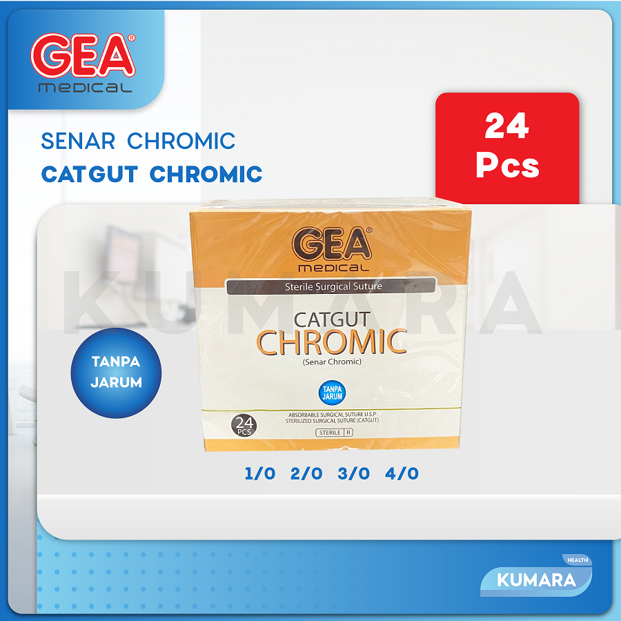 Jual GEA Catgut Chromic Tanpa Jarum Benang Jahit Bedah Catgut