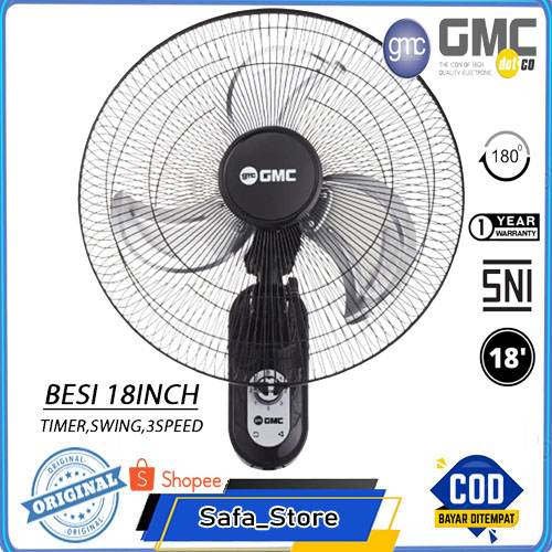 Jual Kipas Angin Dinding Besi GMC 519 Wall Fan 18 Inch Tembok Terbaru