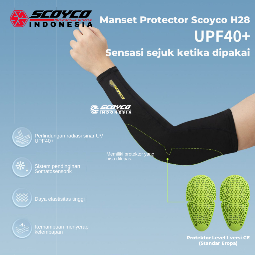 Jual Arm Sleeve Manset Protektor Pelindung Sinar Uv Upf Scoyco H