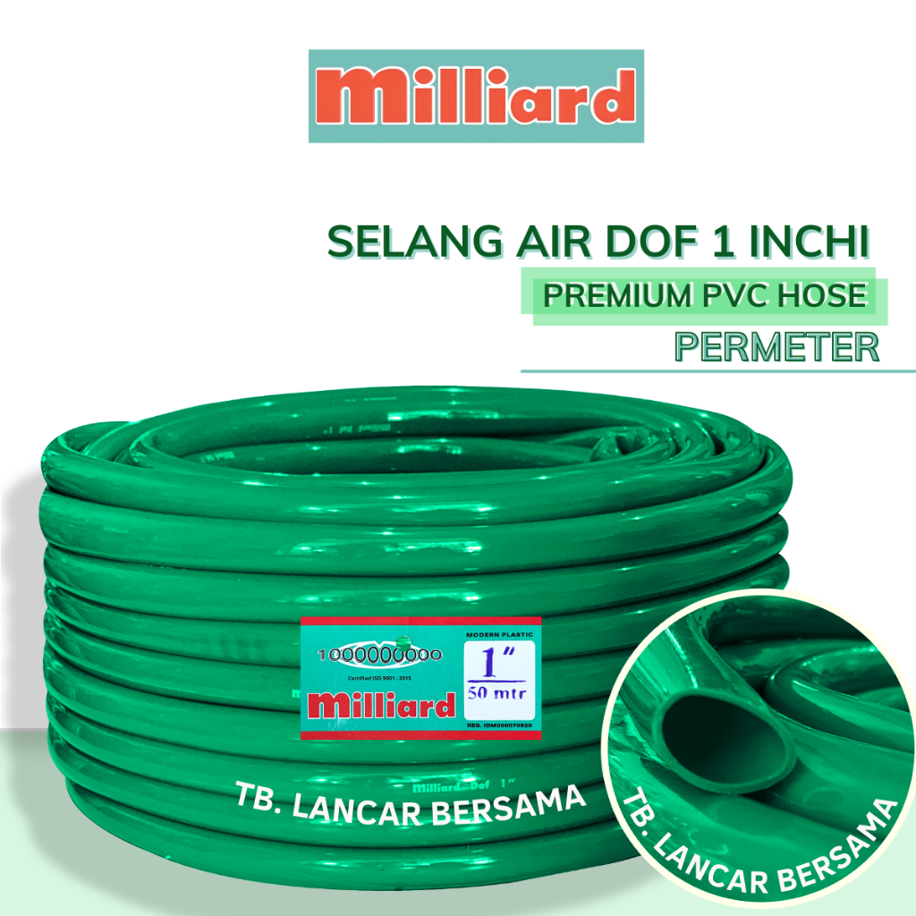 Jual Selang Air Inch Milliard Dof Harga Permeter Shopee Indonesia