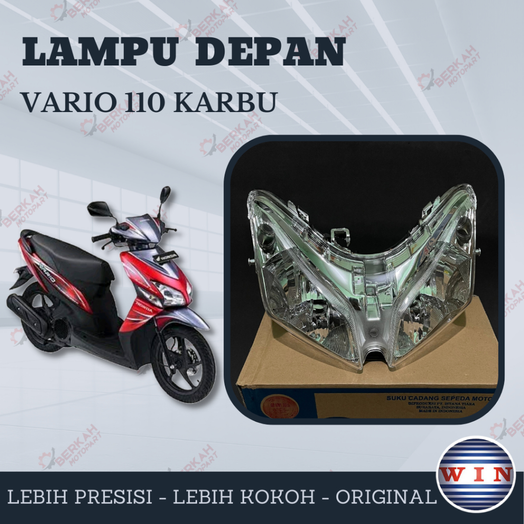 Jual Win Reflektor Plus Mika Kaca Lampu Depan Headlamp Honda Vario