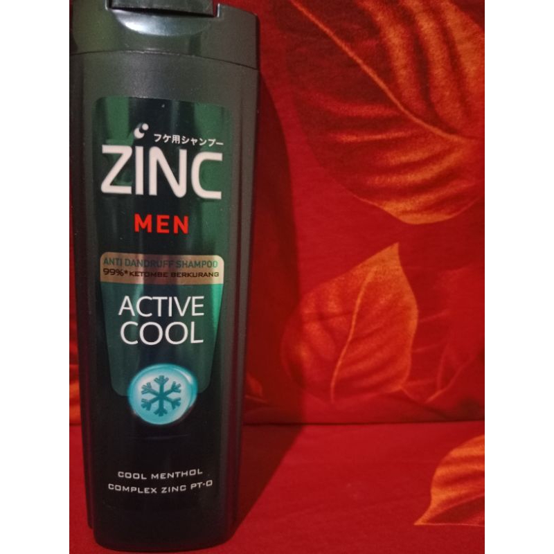 Jual Zinc Men Anti Dandruff Shampo Active Cool Cool Menthol Ml