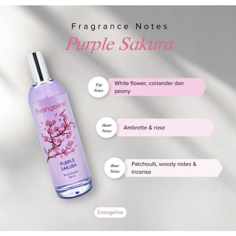 Jual EVANGELINE PARFUM SAKURA SERIES 100 ML Parfum Dengan Aroma Segar