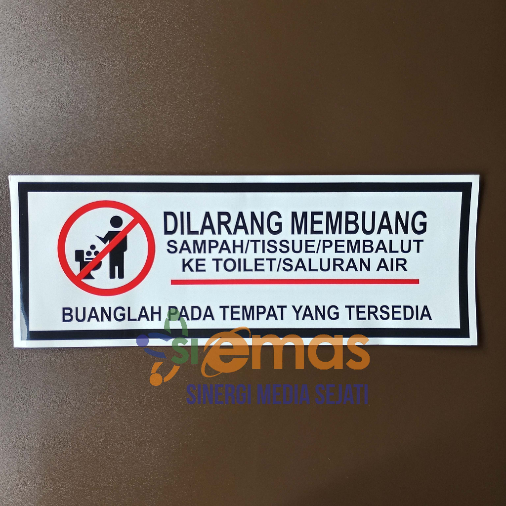 Jual Stiker Dilarang Membuang Sampah Di Saluran Air Sticker Dilarang