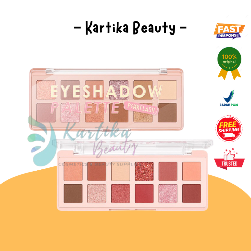 Jual PINKFLASH PRO TOUCH EYESHADOW PALETTE 12 SHADES PF E15 PINK