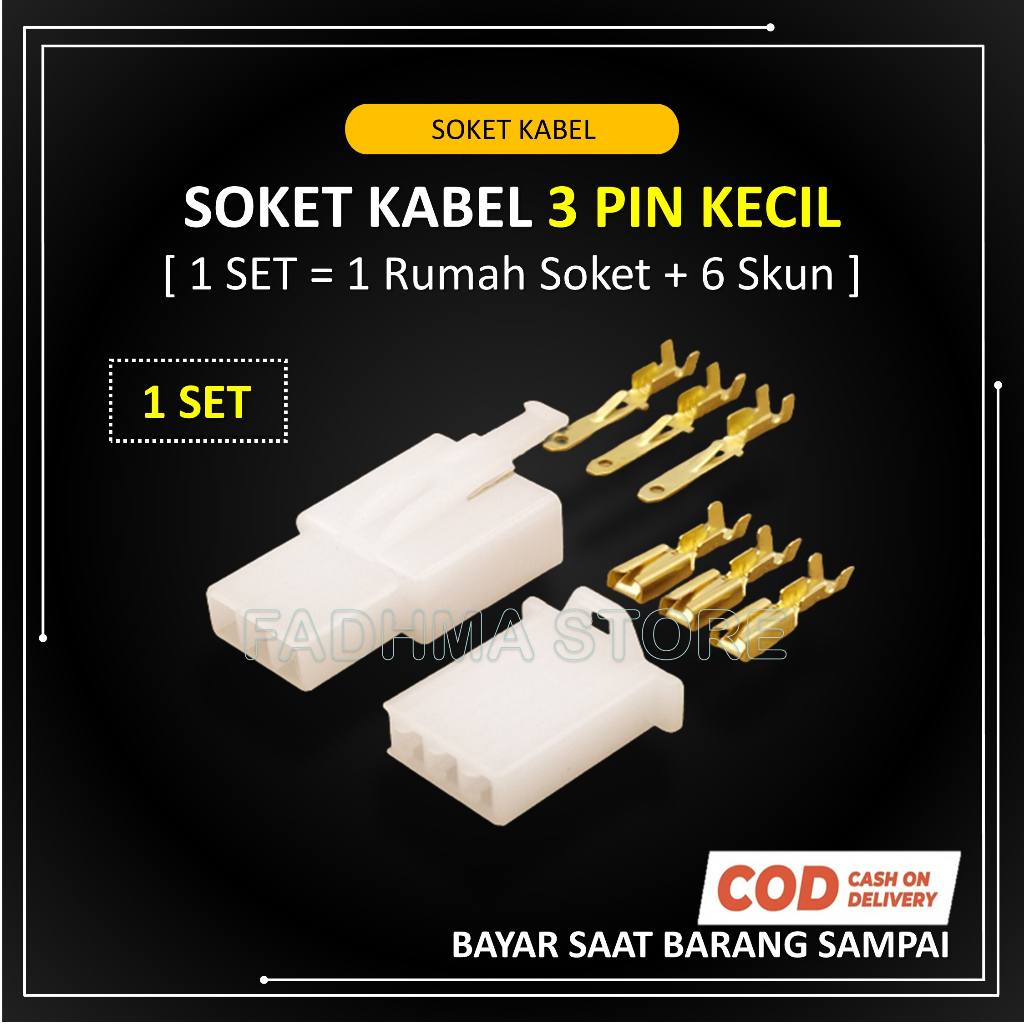 Jual Soket Kabel Motor Pin Kecil Set Lengkap Dengan Skun Socket