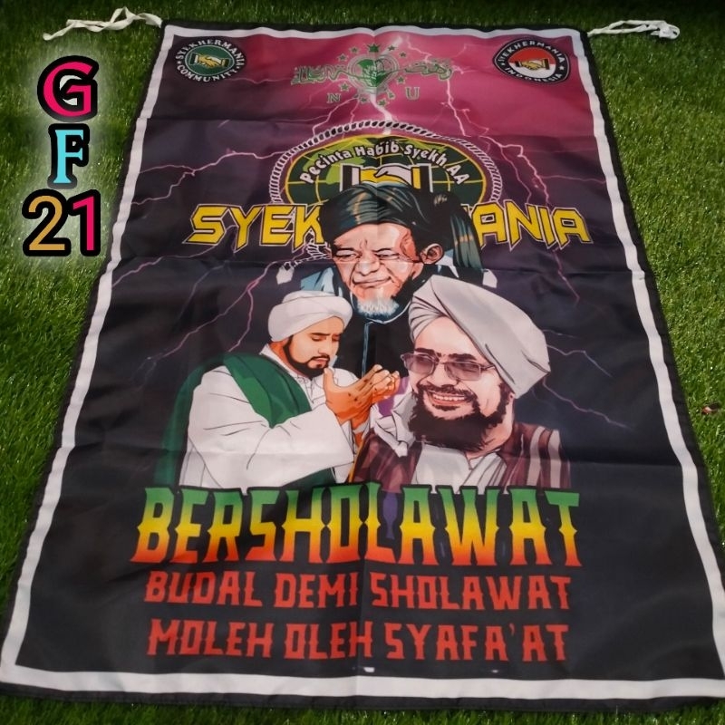 Jual Bendera Full Printing SYEKHERMANIA BERSHOLAWAT Shopee Indonesia