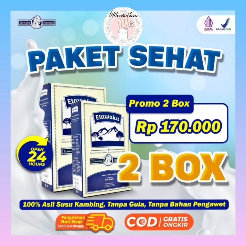 Jual Ready Medan Paket Box Etawaku Platinum Susu Kambing Etawa Segar