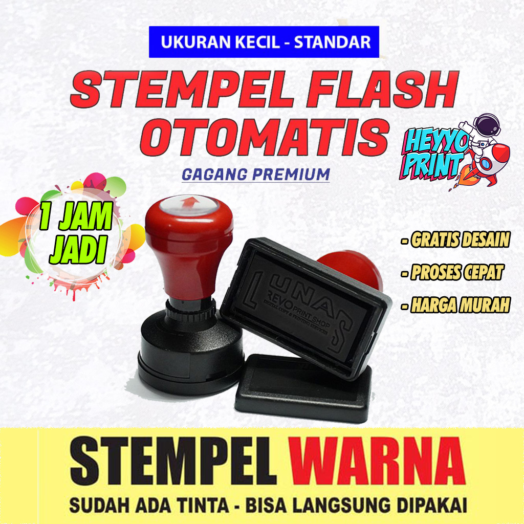 Jual Stempel Flash Custom Warna Otomatis Shopee Indonesia