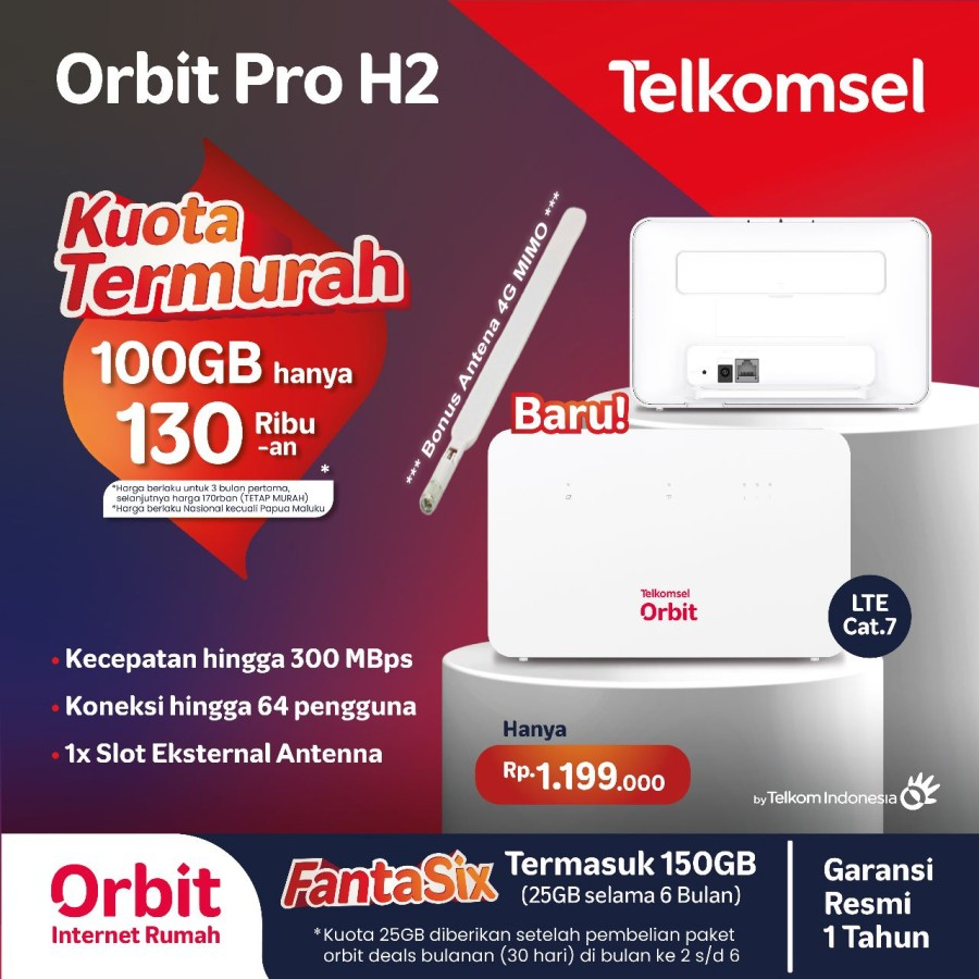 Jual Home Router G Orbit Pro H Huawei B Modem Wifi Free Telkomsel