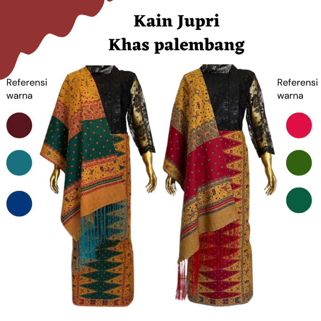 Jual Songket Pash Kain Jupri Khas Palembang Berbagai Macam Warna Dan