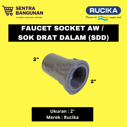 Jual Sdd Aw Fitting Pvc Rucika Socket Sok Drat Dalam Faucet