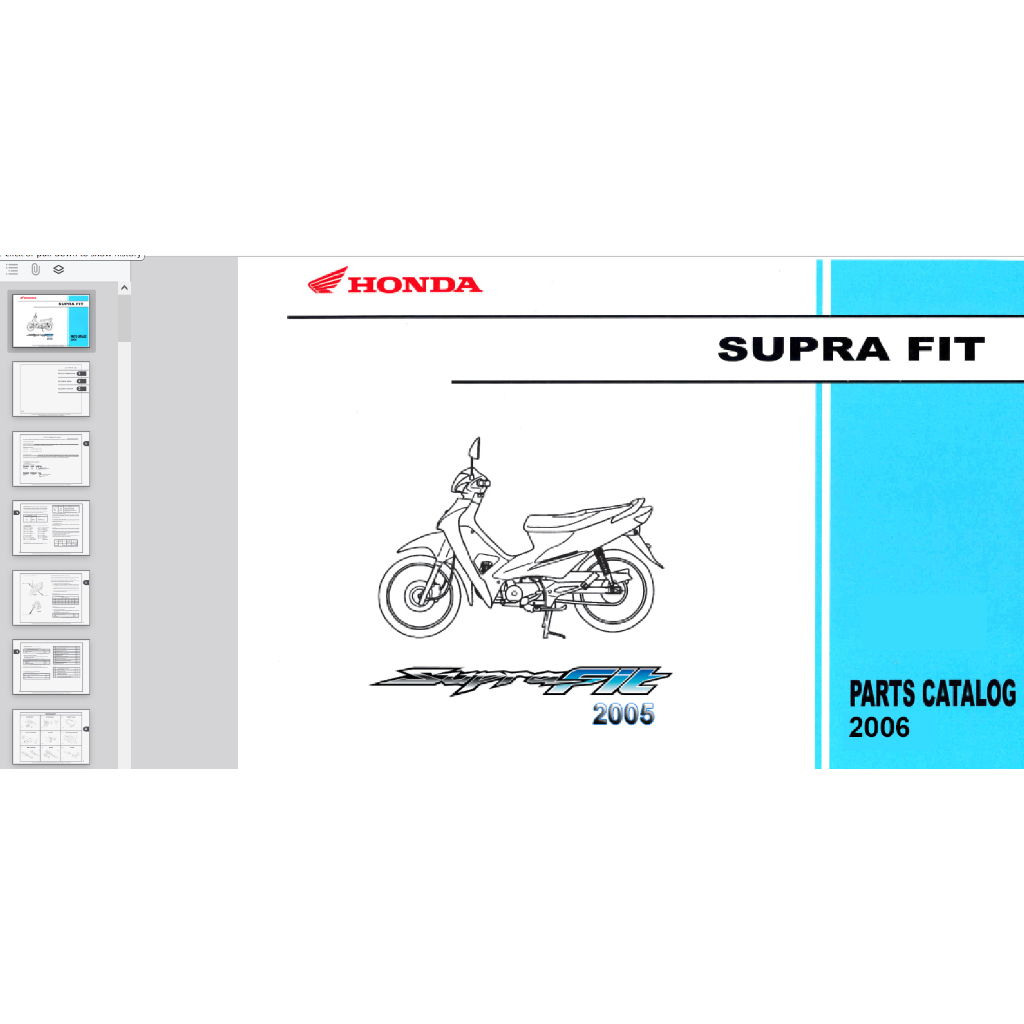 Jual Motor Honda Supra FIT X Buku Parts Catalogue Copian Honda Katalog