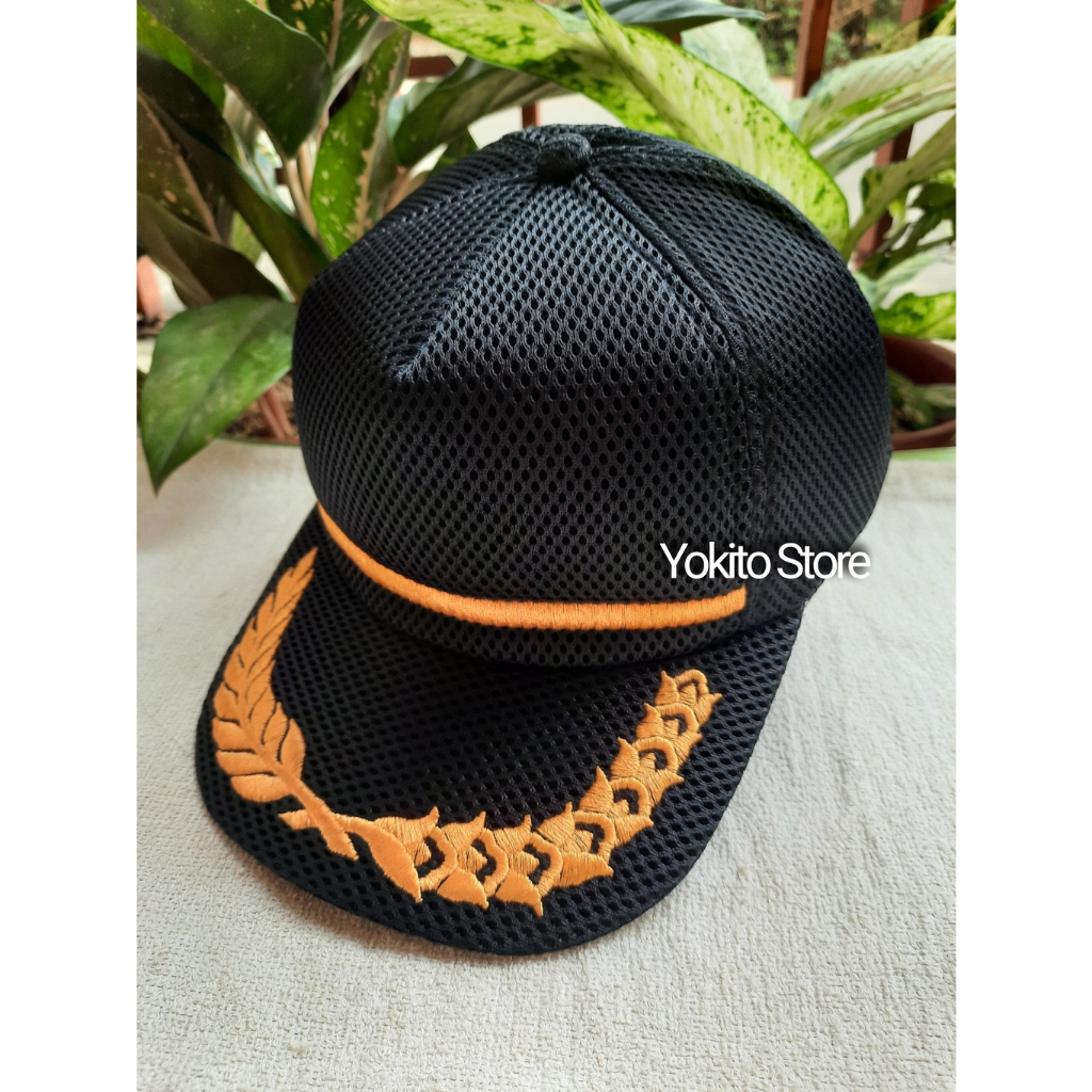 Jual TOPI JARING DOUBLE MESH LAMBANG PADI KAPAS YOKITO STORE