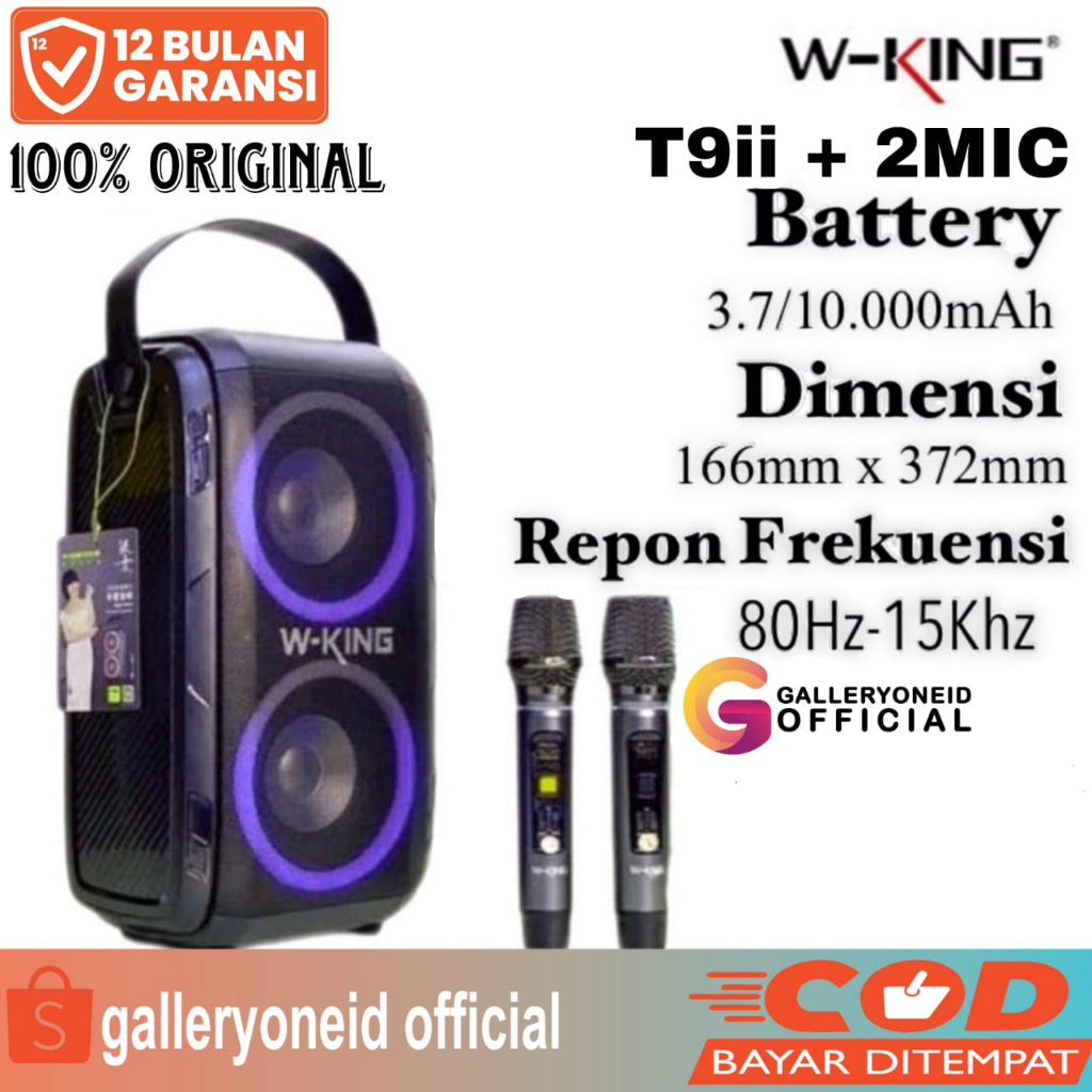 Jual Wking Speaker Karaoke Bluetooth W King T Ii Mic Wireless