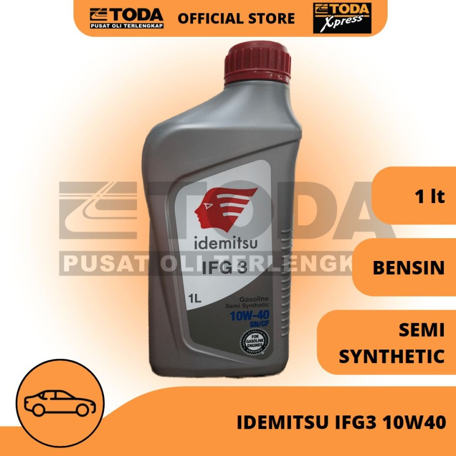 Jual Oli Idemitsu IFG 3 SAE 10W 40 API SN CF 1L Original Oli Mesin