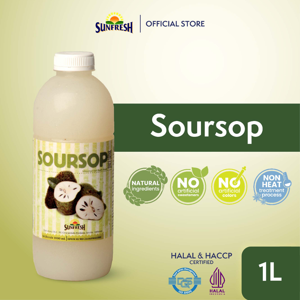 Jual Sunfresh Daily Soursop Juice Liter Mengandung Vitamin A B