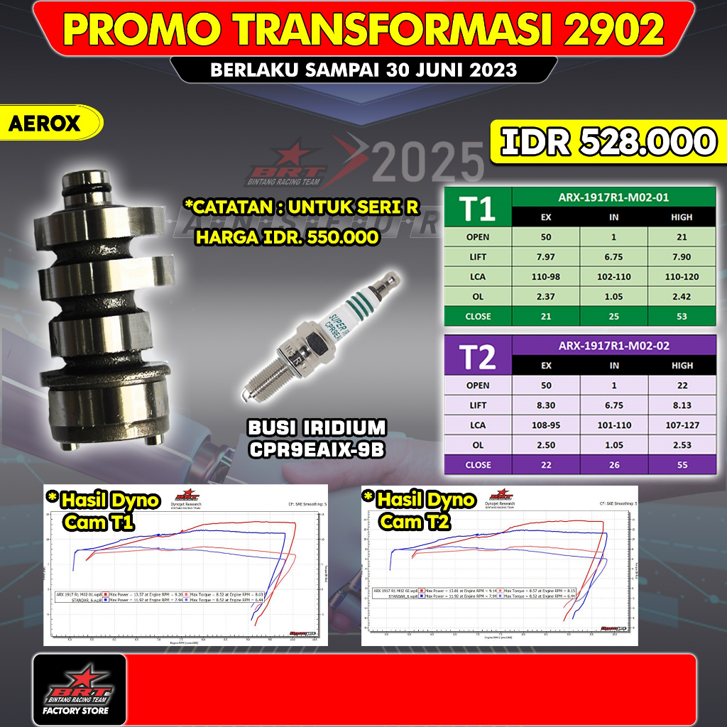 Jual Master Cam Noken As Aerox Tipe T T Brt Bintang Racing Team