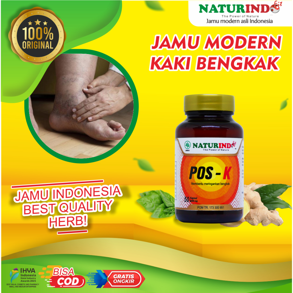 Jual Herbal Obat Kaki Bengkak Jantung Bengkak Asam Urat Naturindo POS K