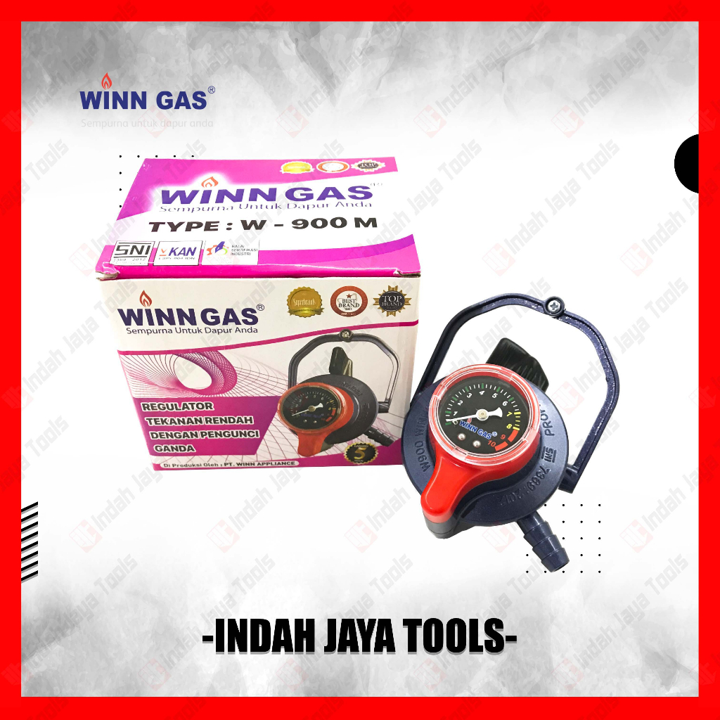 Jual WINN GAS W 900M Regulator Gas LPG Tekanan Rendah Double Lock Meter