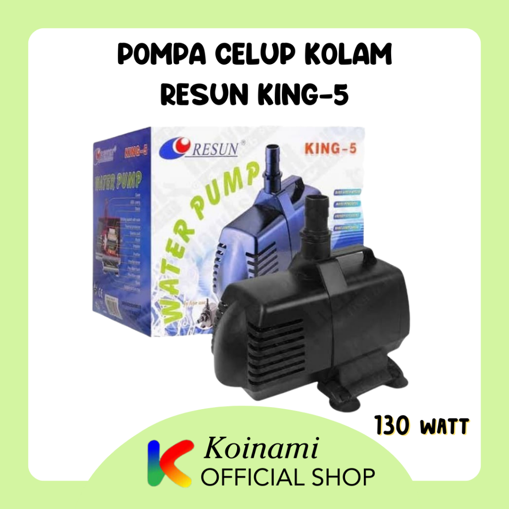 Jual RESUN KING 5 Pompa Celup Kolam Ikan Koi Sirkulasi 130 Watt