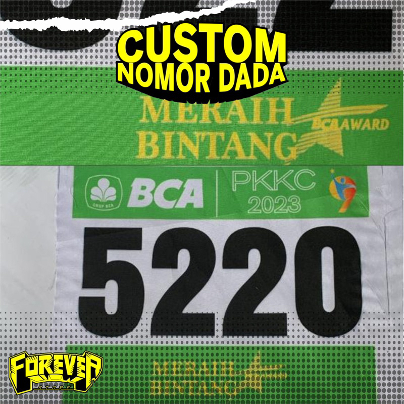 Jual CUSTOM NOMOR DADA LARI RUNNING MARATHON Shopee Indonesia