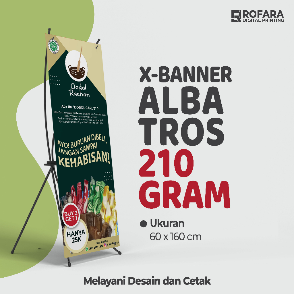 Jual X Banner Bahan Albatros Gram Ukuran X Cm Shopee