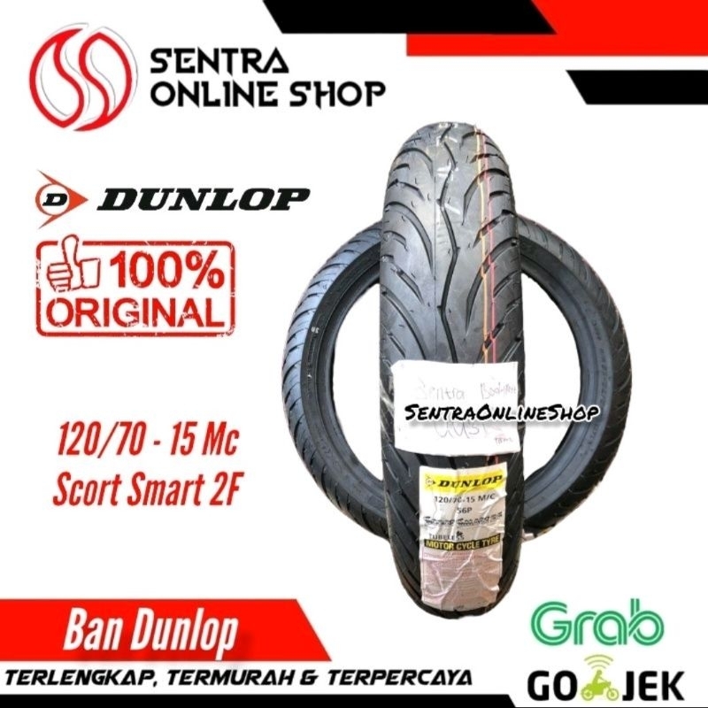 Jual Ban Luar Tubles Tubeless Depan Xmax 120 70 15 Scoot Smart 2 Dunlop