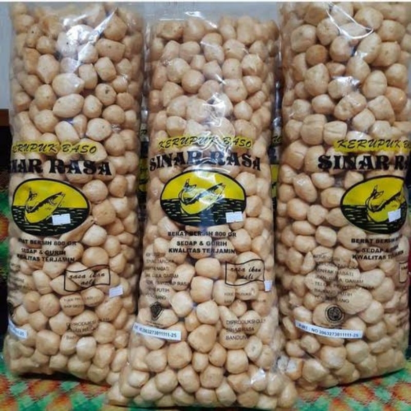 Jual KERUPUK BAKSO 1 BALL 800 GRAM ASLI IKAN TENGGIRI CAP SINAR RASA