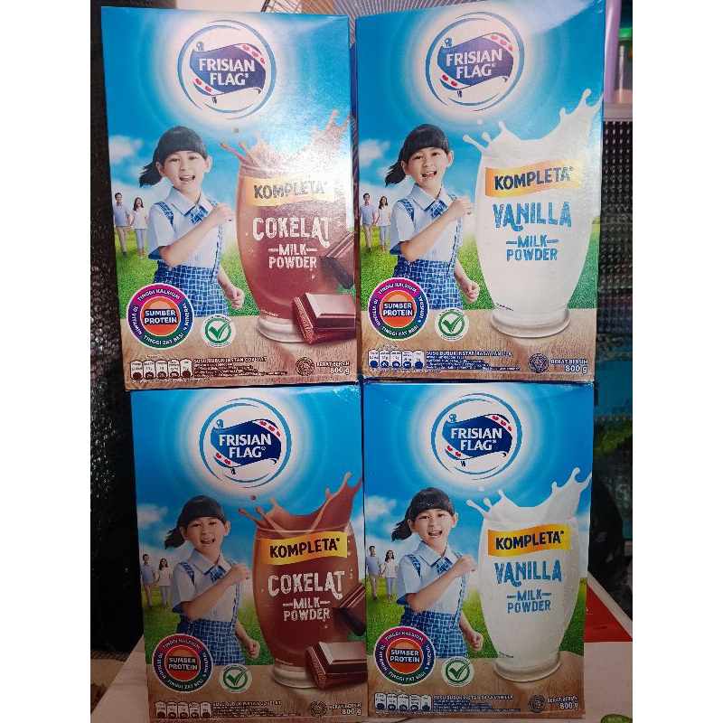 Jual Susu Bubuk Frisian Flag Kompleta Rasa Vanila Coklat Ukuran 800gr