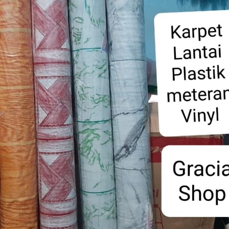 Jual Karpet Lantai Plastik Meteran Vinyl Alas Taplak Meja Tikar Lantai