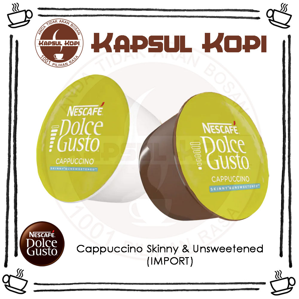 Jual Ecer Cappuccino Skinny Unsweetened Kapsul Kopi Nescafe Dolce Gusto