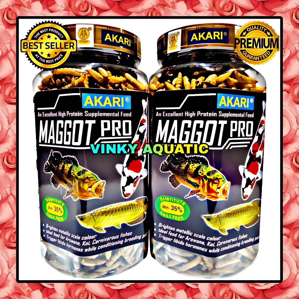 Jual MAKANAN IKAN MAGGOT AKARI FISH FOOD MAGGOT PRO 130 GRAM Shopee