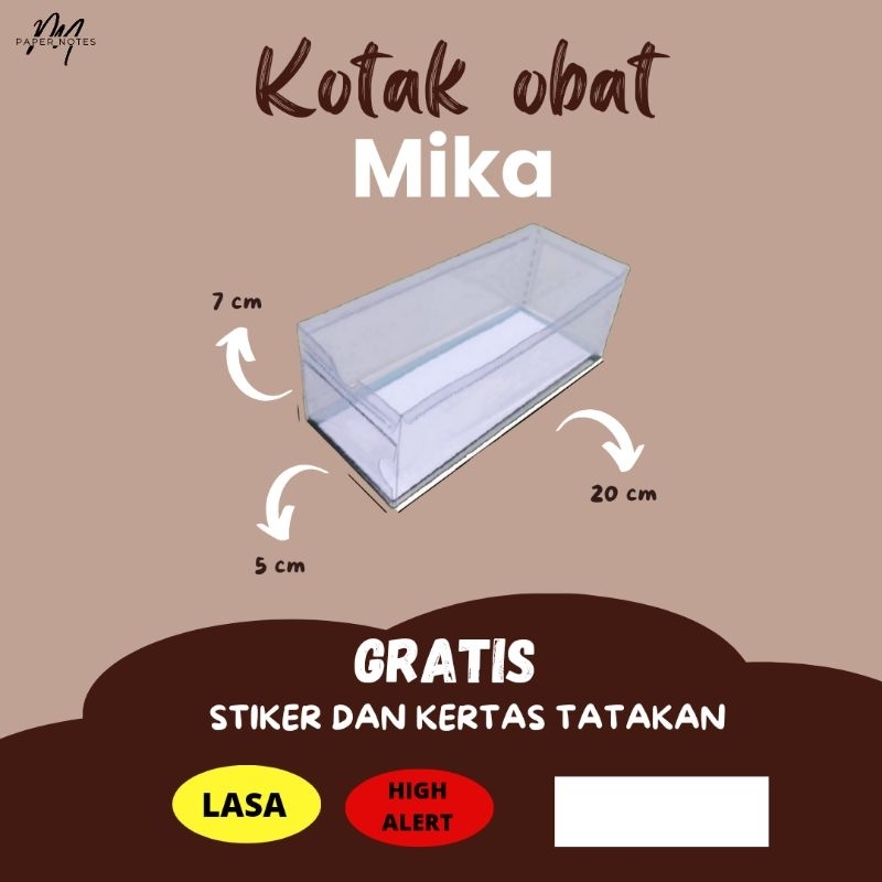 Jual KOTAK OBAT MIKA UKURAN KECIL 20x5x7cm APOTEK KLINIK RUMAHSAKIT