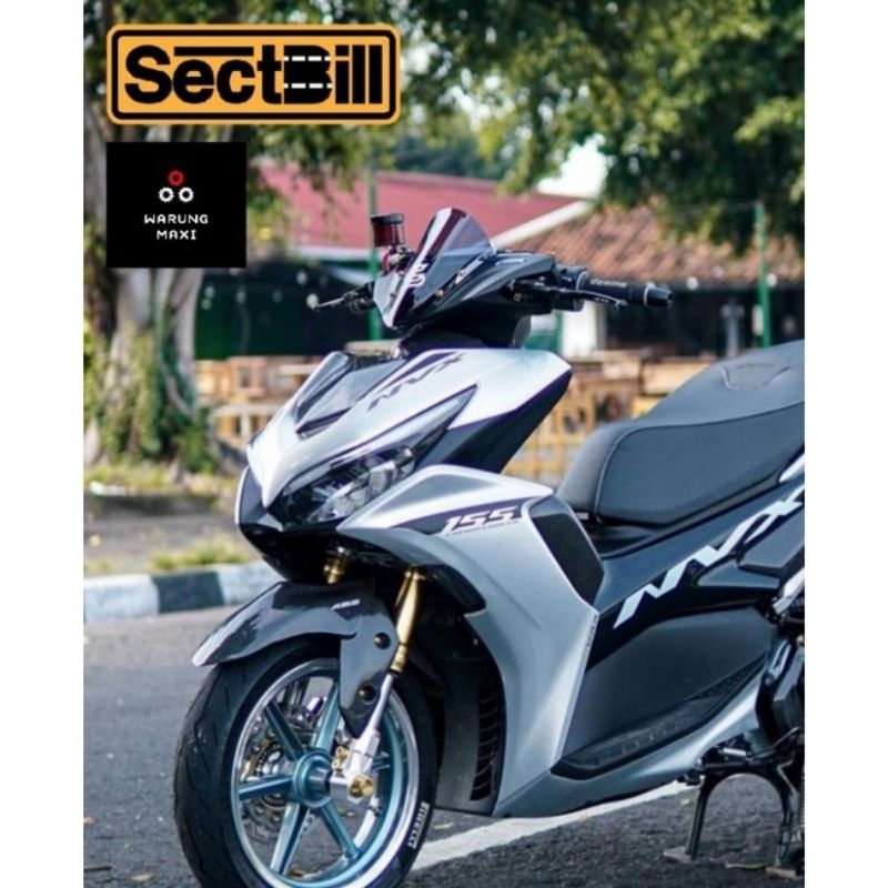 Jual Visor Windshield Aerox V Model Sectbill Polos Tanpa Gradasi