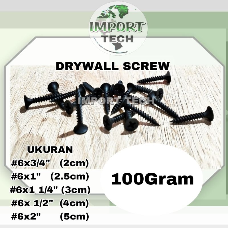 Jual Gram Sekrup Skrup Gypsum Baja Baut Skrup Kayu Drywall Screw