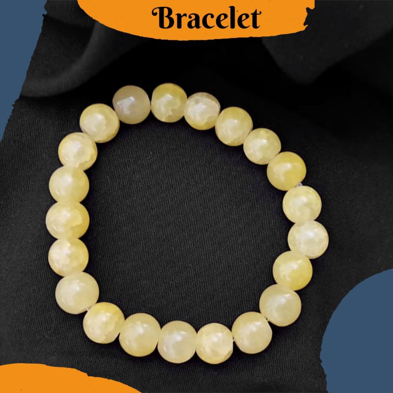 Jual Gelang Batu Alam Stone Milky Yellow Shopee Indonesia