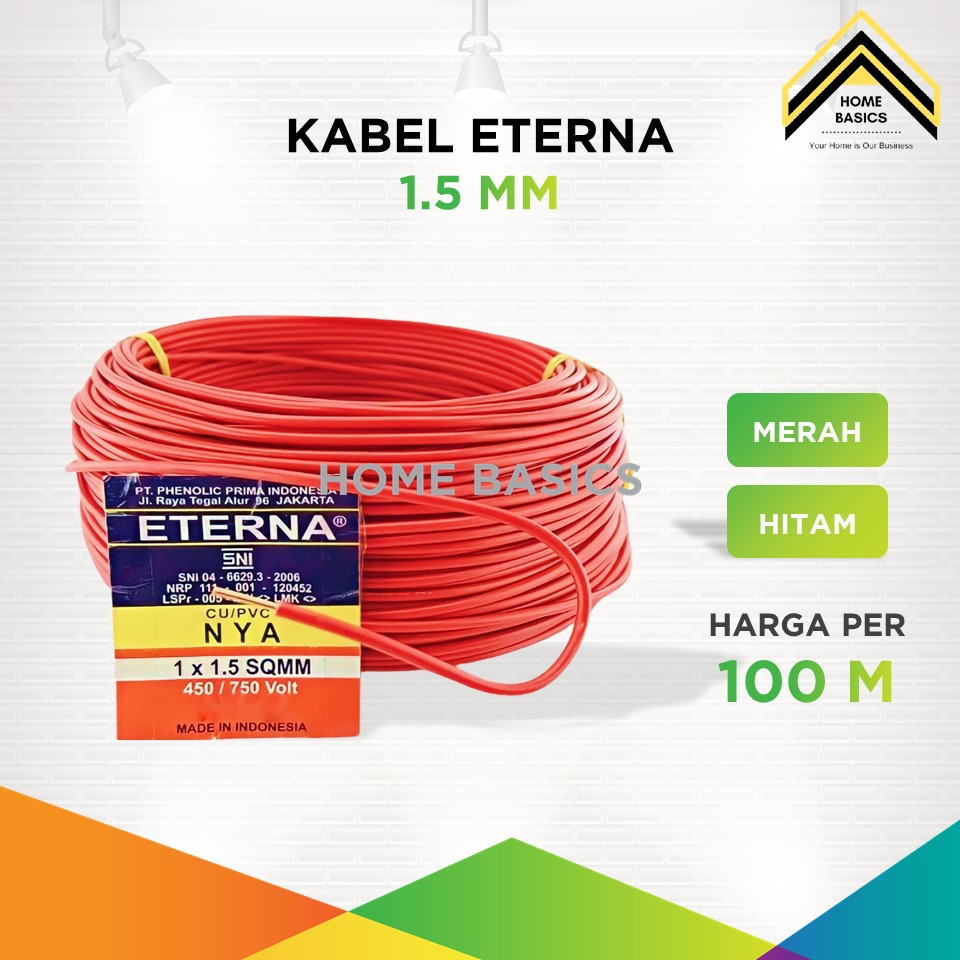 Jual Kabel Listrik Eterna Nya Mm Meter Tunggal Kabel Eterna