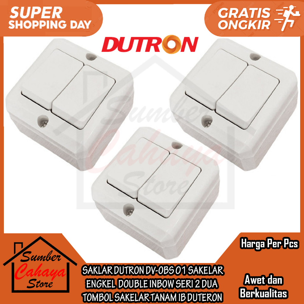 Jual Saklar Dutron Dv Obs Sakelar Engkel Double Inbow Seri Dua