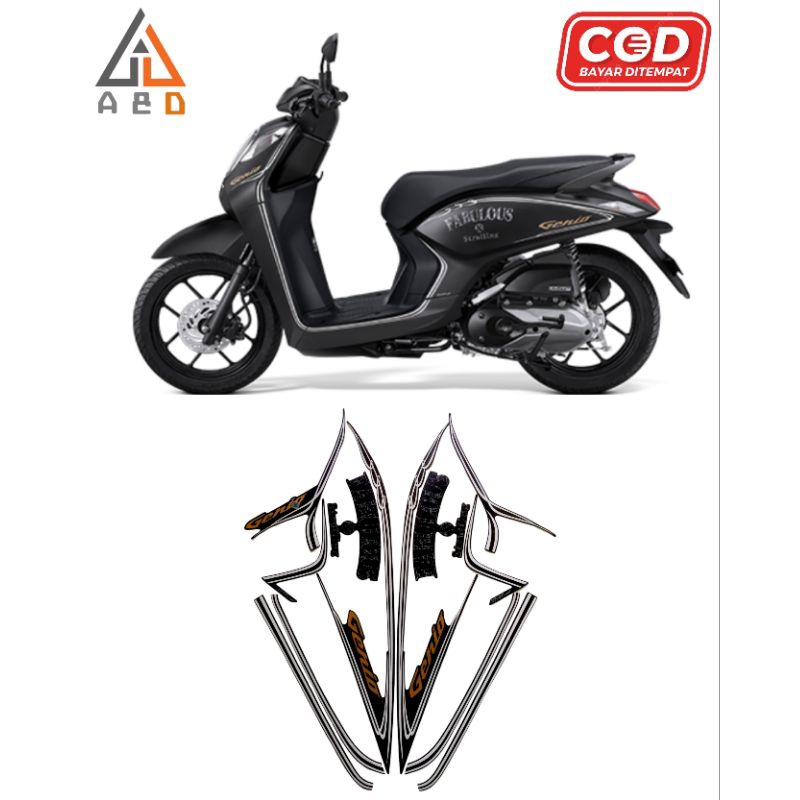 Jual Stiker Striping Lis Les Body Motor Honda Genio Fabulous CBS ISS