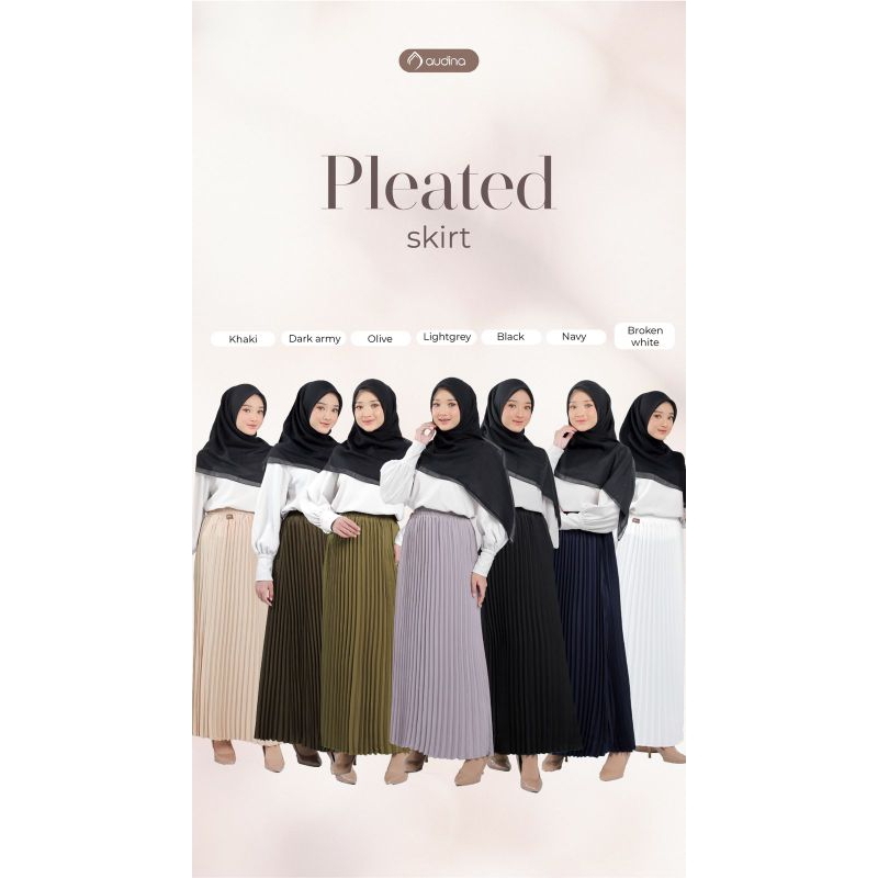 Jual Rok Plisket Pleated Skirt Premium Crepe Audina Bisa Cod