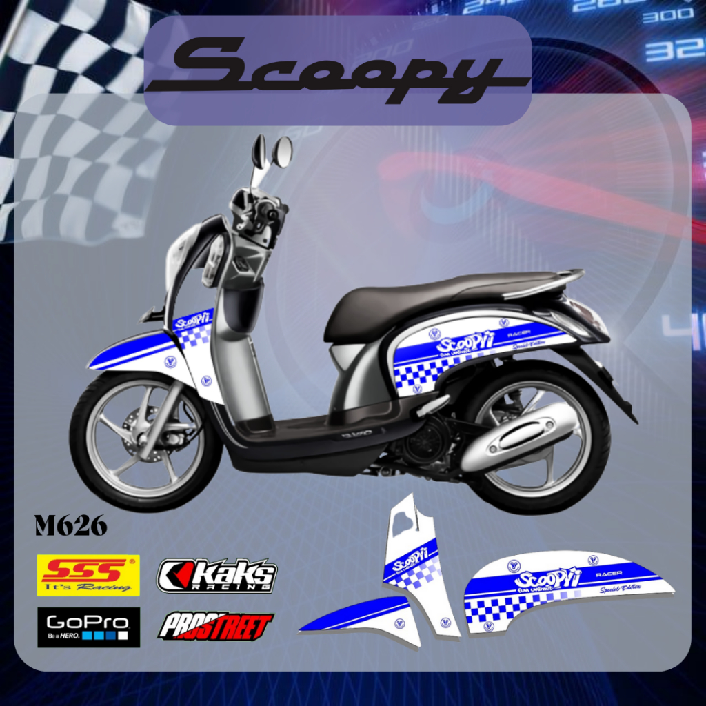 Jual STIKER STRIPING MOTOR SCOOPY FI KODE M626 Sticker Decal Print