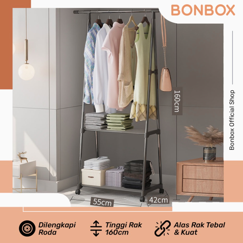 Jual BONBOX Triangle Rak Segitiga Gita Gantungan Baju Buku Serbaguna