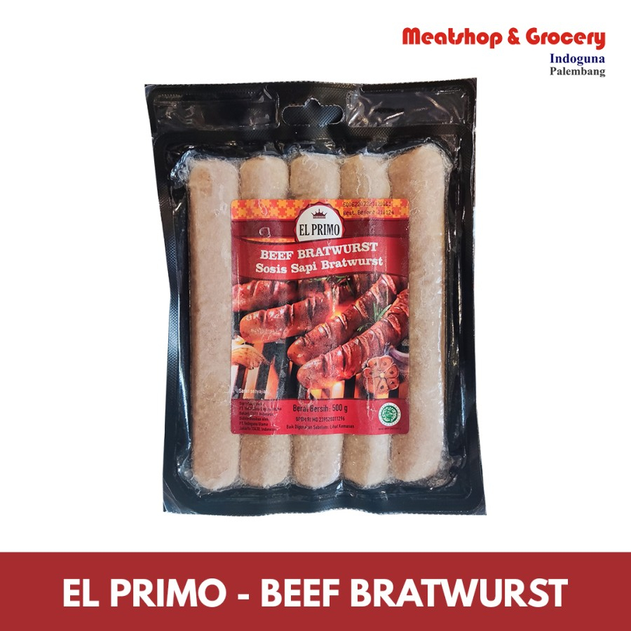 Jual Sosis El Primo Beef Bratwurst 500gr Sosis Sapi Meatshop